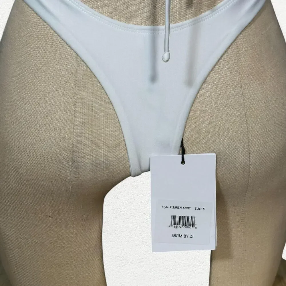 Swim by Di Flemish Knot Bikini Top & Bottoms in White & Gold